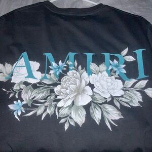 Black Floral Amiri T-shirt